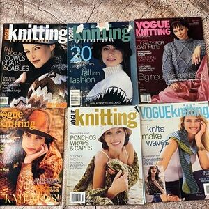 Vintage lot VOGUE Knitting Magazine Fall/Winter Issue Fashion 80s and Y2K
